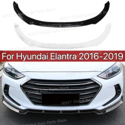 3PCS Car Front Bumper Lip Spoiler Splitter Diffuser Detachable Body Kit Cover Guard For Hyundai Elantra 2016 2017 2018 2019