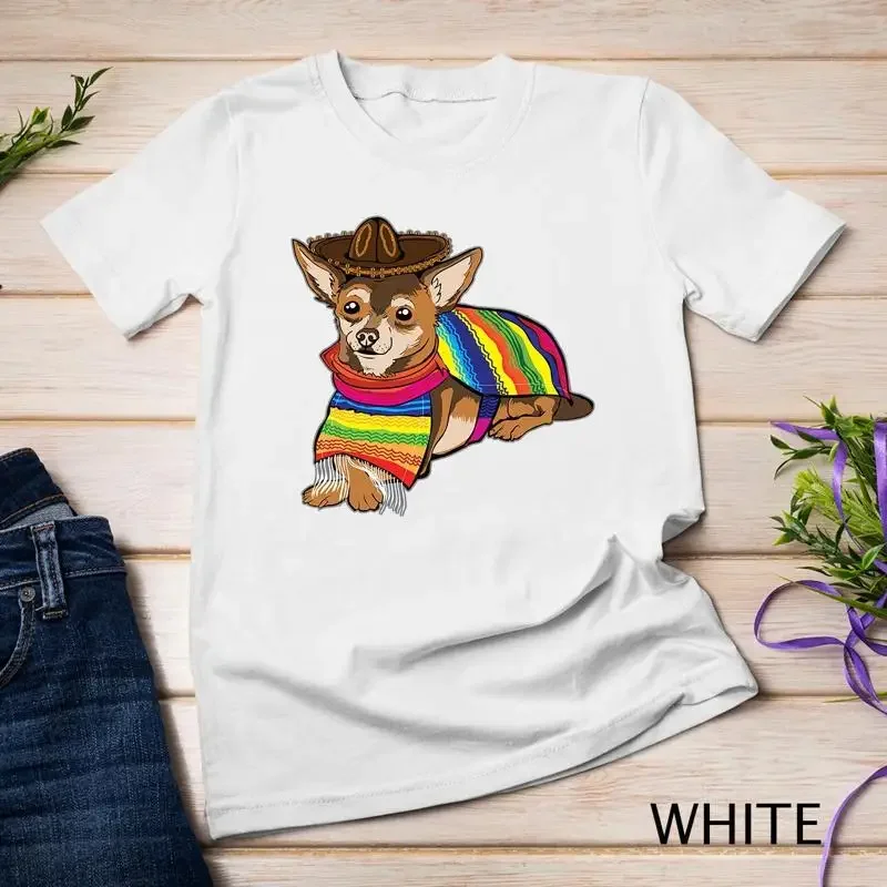 Cute Dog Chihuahua Chiweenie Mexico Cinco De Mayo Unisex T shirt