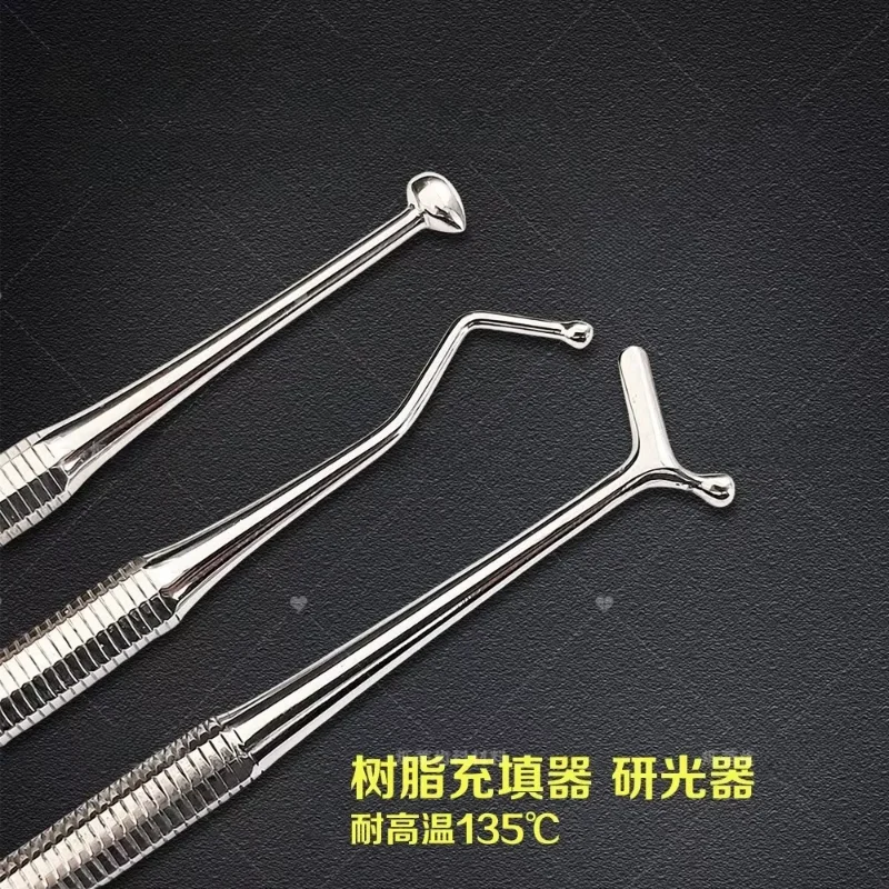 3pcs Set Stainless Steel Grinder, Filler, Resin Filling Aesthetic Repair Tool..