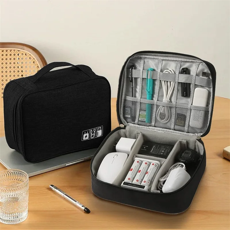Tech Room Accessories - Travel Cable Organizer Case Multi-Pocket Waterproof