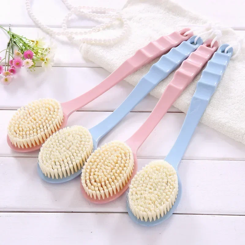 Long Handle Back Bath Brush Soft Body Scrub Skin Massager Shower Scrubber Body Cleaning Brush Exfoliation Bathroom Accessories