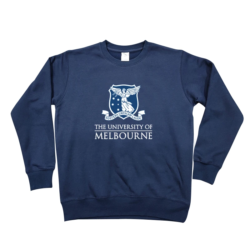 

Melbourne Universi Fce Lined Long Sve T-irt Jaet Lightweight Student Casual Loose Fit School orm Sle Sweats...