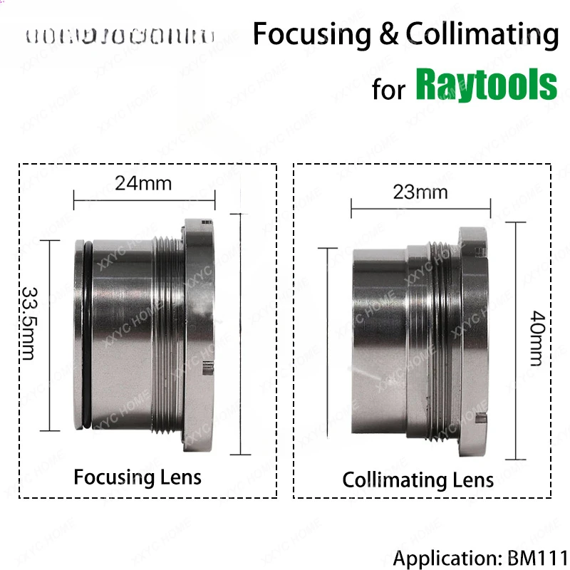 Raytools BM111 Laser Collimating  Focusing Lens D30 F100 F125 0-3KW with Lens Holder for Fiber Cutting Head Optical Silica JGS1