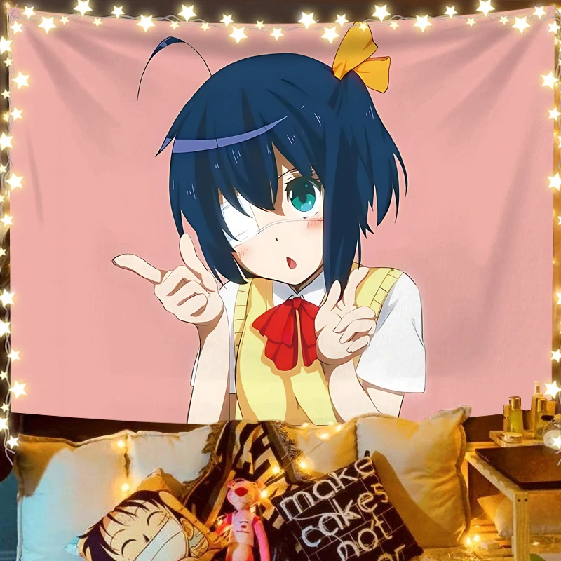 VIKAMA Rikka Takanashi Umbrella Tapestry Wall Hanging, 6 Designs, Wall Decor for Bedroom Living Room Dorm