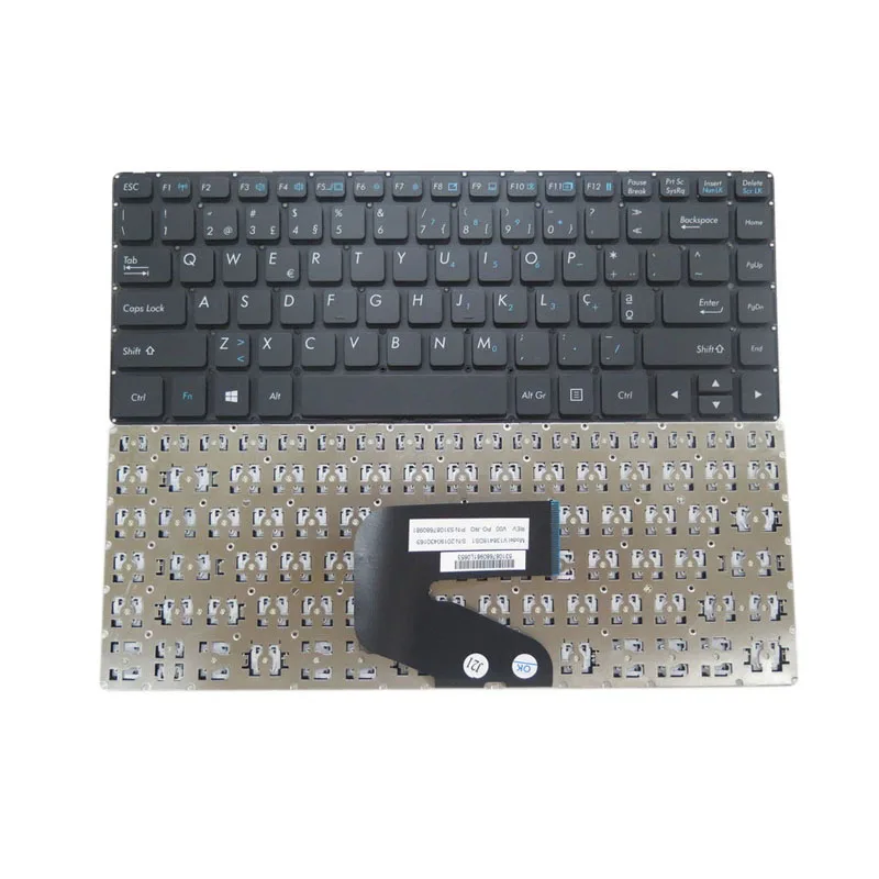 C=For S410 G1 G2 G3 Keyboard  Getac V138418DS1 V00 PO-RO 531087680981 V138418DS1 GS1 Portugal PO Without Backlit Black No Frame
