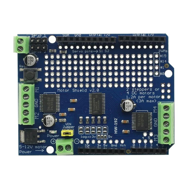 

LICG-TB6612 Mosfet Шаговый двигатель PCA9685 Стандартный IIC I2C ШИМ-сервопривод Shield V2 для Arduino Robot PWM Mega R3