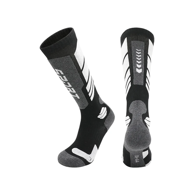 Calcetines de esquí para hombre y mujer, calcetines para clima frío para snowboard, nieve, invierno, calcetines térmicos hasta la rodilla, cálidos