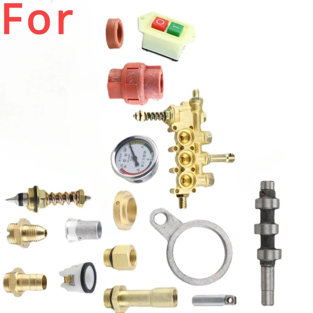 

280/380 Car Washing Machine,cleaning Pump Head,pressure Gauge,regulating Valve,copper Block Joint,sealing Rubber Ring Electric