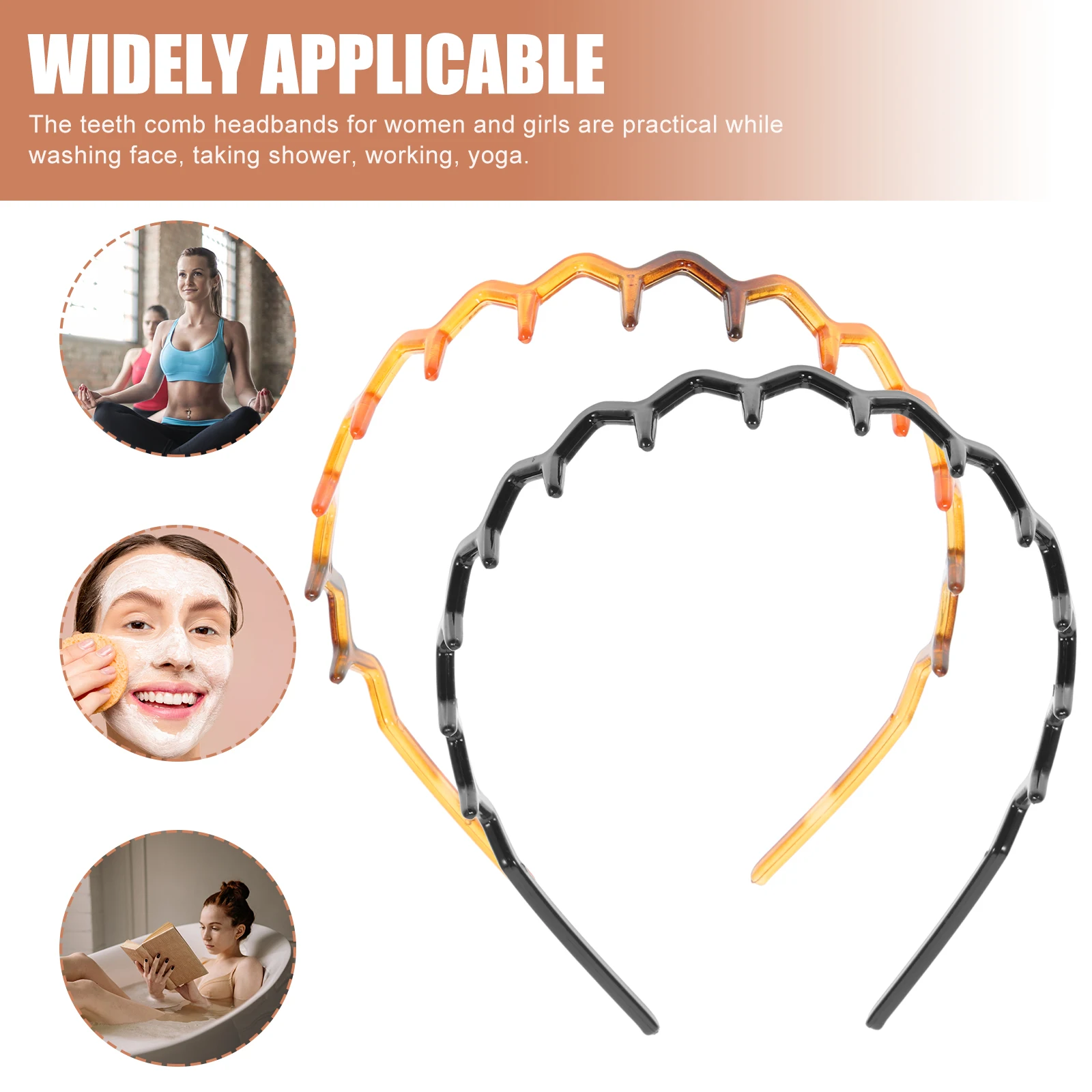

Non Wide Tooth Comb Headbands 6Pcs Fashion Hairbands For Women Makeup Exercise Outdoor Activities Hair Styling Accessories