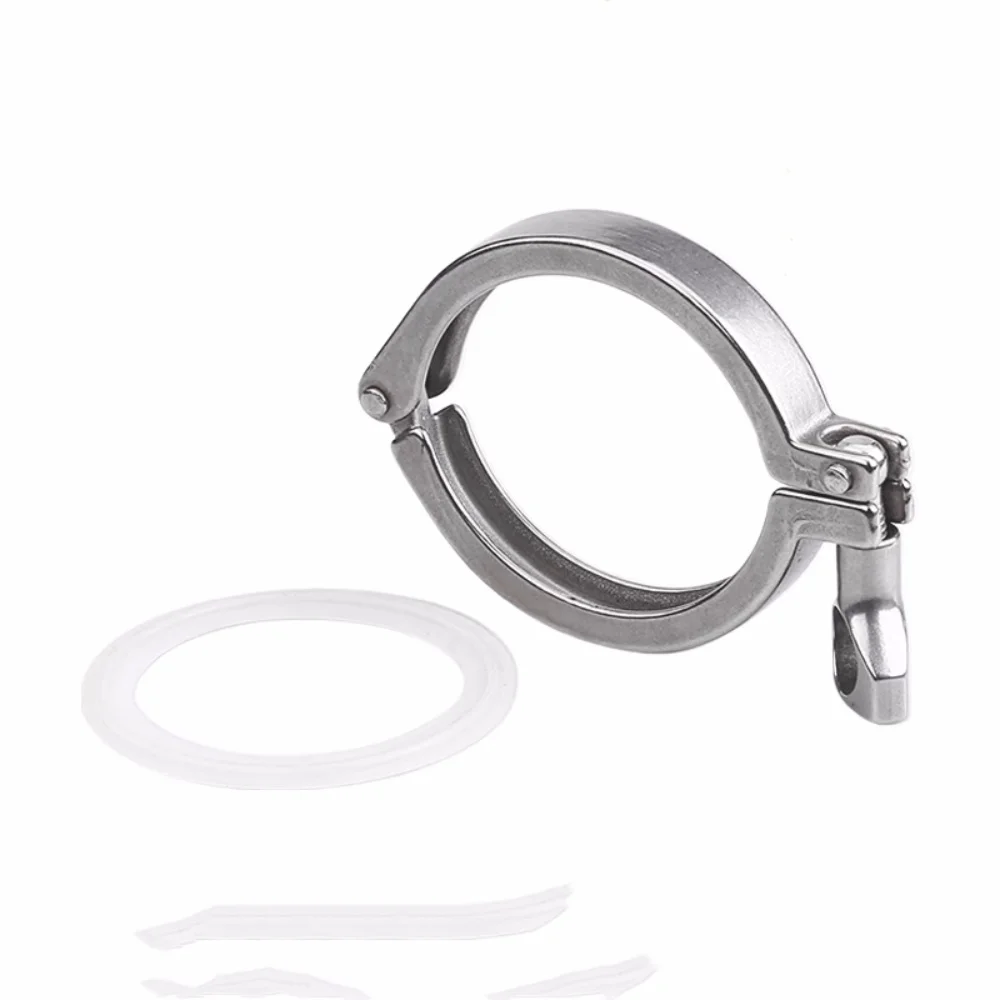 

Наконечник Tri-Clamp 91 мм/106 мм + прокладка Si, санитарный зажим для быстрой установки, набор силиконовых прокладок, клиск для труб из нержавеющей стали 304