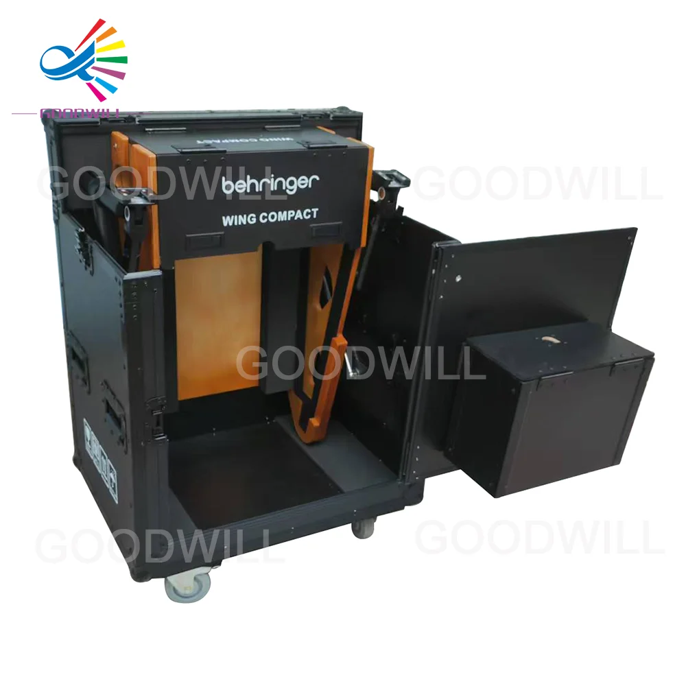 Professional Hydraulic Flight Case for Compact Mixer Console Protective Road Box for Live Sound Stage Performance Events