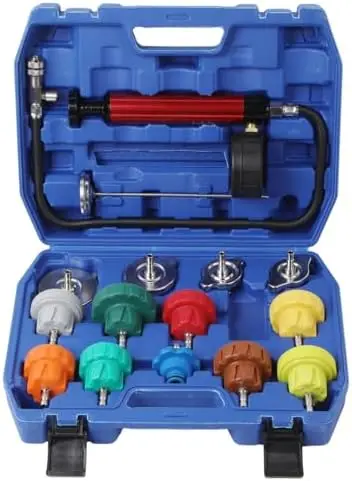 

Radiator Pressure Tester Kit 15PCS - Universal Coolant Leak Detection for Automotive Cooling Systems