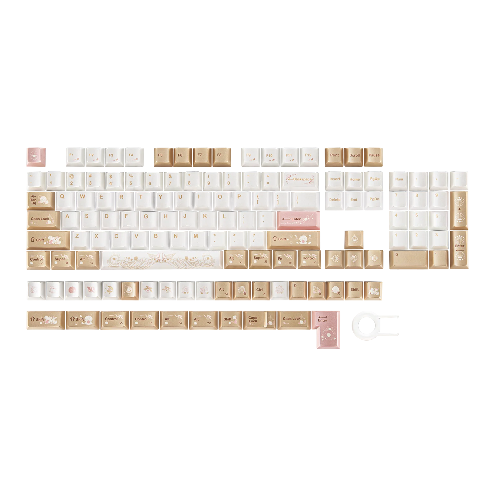 EPOMAKER Opalux Keycaps Set 134 Keys Cherry Profile for 60%/65%/75%/TKL/1800/Full Size ANSI Layout Gaming Keyboard MX-Compatible