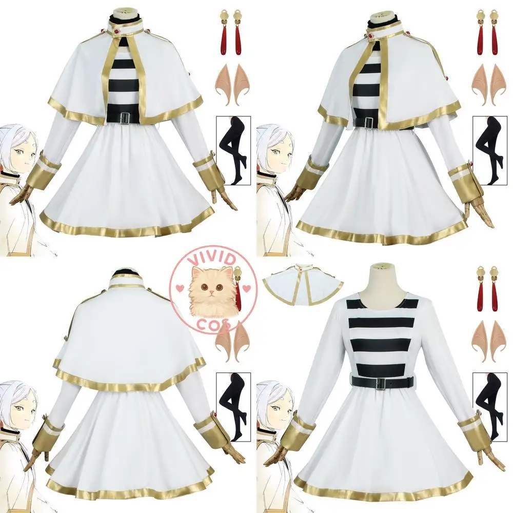

Anime Frieren: Beyond Journey's End Cosplay Costume Frieren Role Play Outfit Dress for Women Wig Comic Con Popular Halloween