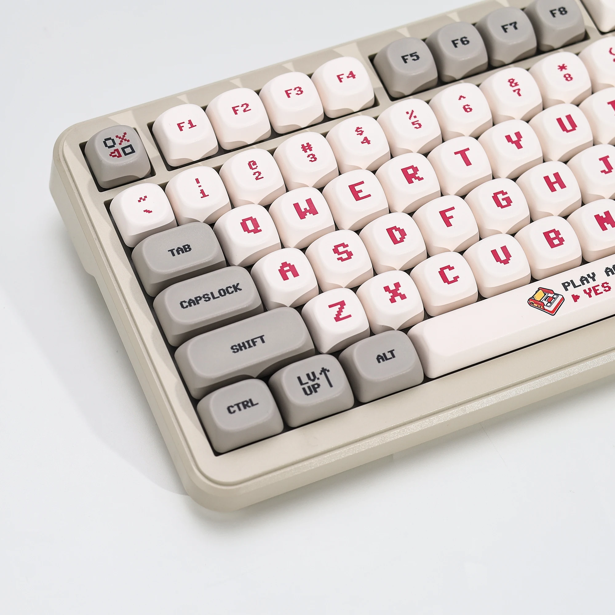 KBDiy Retro Anime Tastenkappen KOA MOA Profil PBT Tastenkappen ISO MAC Custom 142 Tasten für 60% 75% Gaming Mechanische Tastatur KIT Tastenkappen – Detail 14