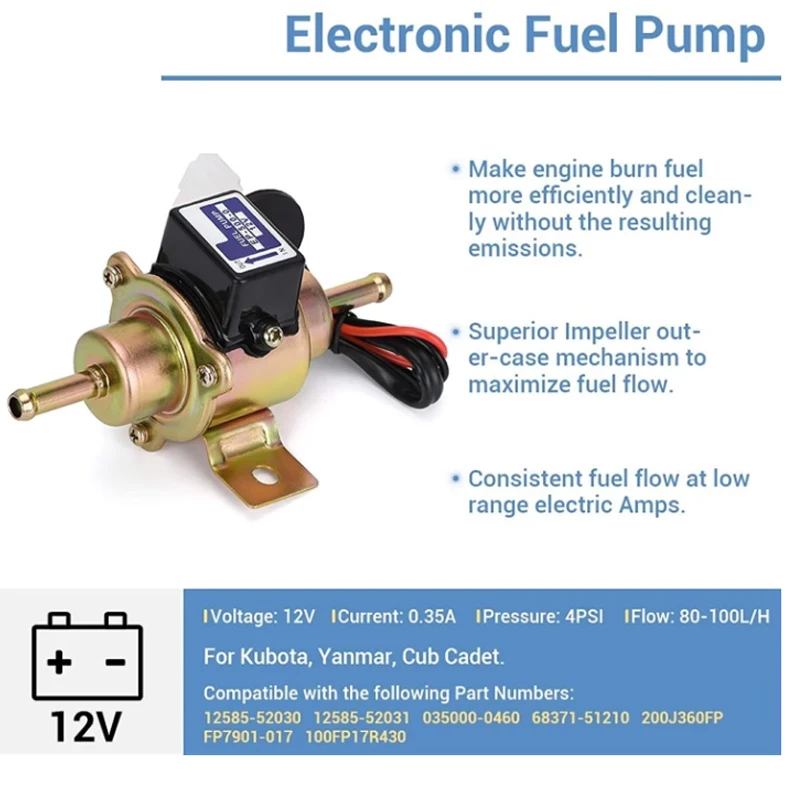 Pompa elettrica universale per gas diesel 12V EP500-0 EP5000 EP-500-0 035000 -0460 Per pompa carburante elettrica diesel per tubo olio moto