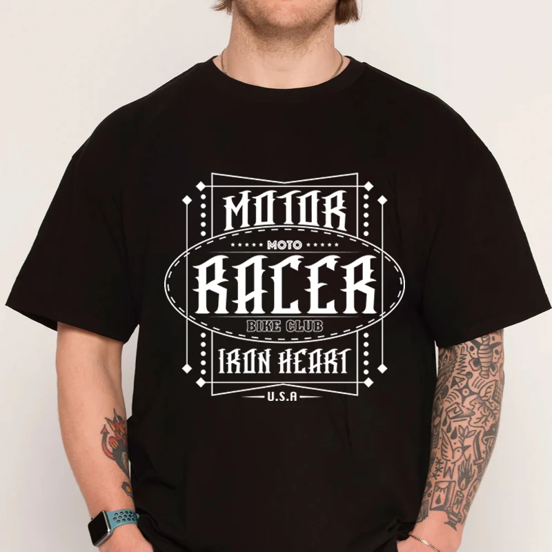 

Vintage Branding Design T-shirt Ride 100% Cotton Men Shirt Casual Short Sleeve Clothing O-neck Top Tees