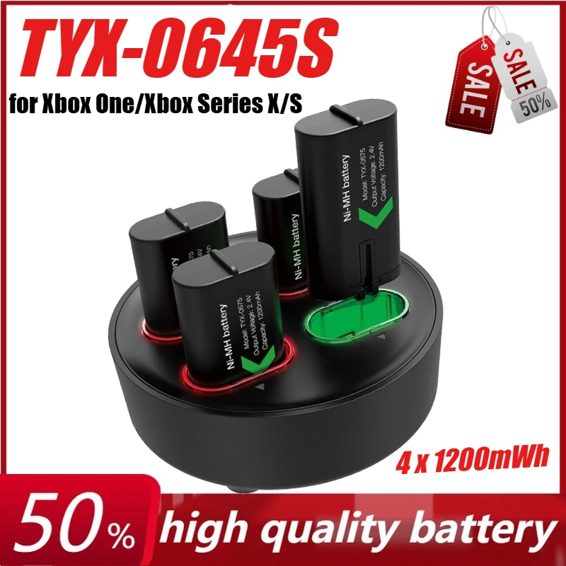 

4 X 1200mWh TYX-0645S Controller Battery with Battery Charger Station Gamepad Battery for Xbox One/Xbox Series X/S