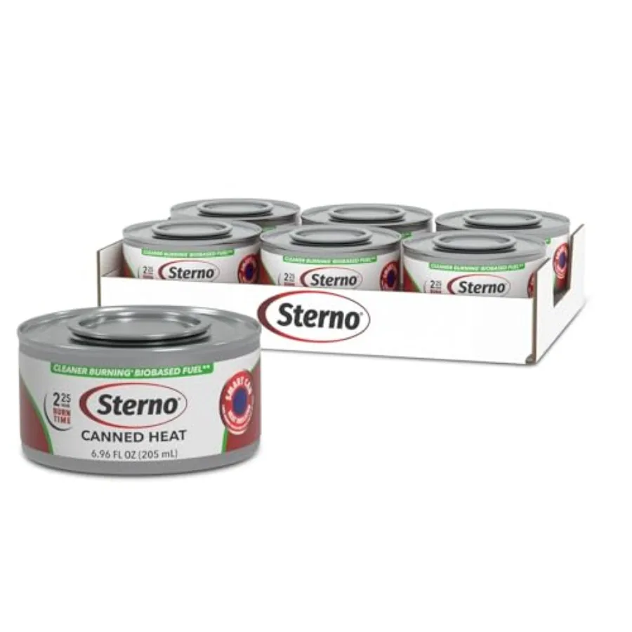 

2,25-часовая палатка, 6 упаковок, топливные банки для подогрева еды, консервированные тепловые горелки для этинола, идеально подходят для общественного питания, мероприятий Buf