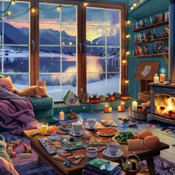 Paper Adult Jigsaw Puzzle 1000 Pieces Puzzle Toys Warm Livingroom Puzzle Decorative Painting Exercise Brain Thinking