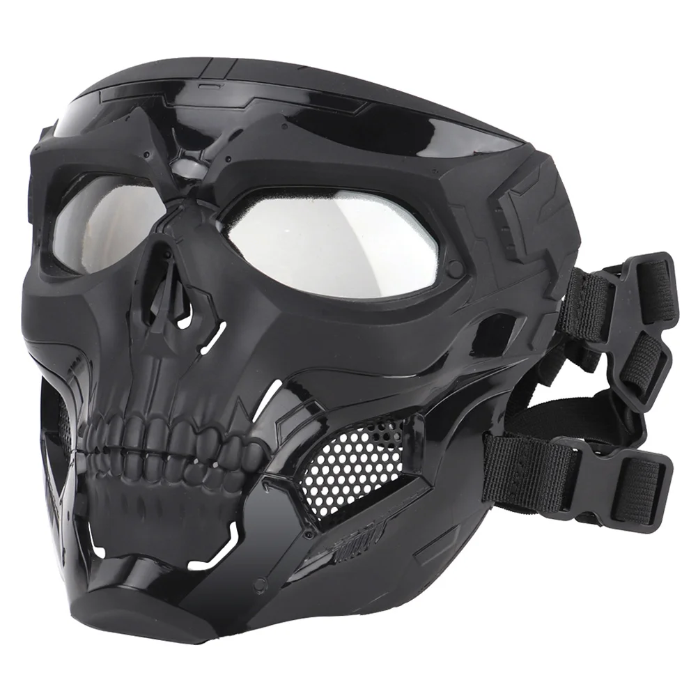 

1Pcs Skull Full Black High Quality Protective Skull for Cs Survival Game Halloween Cosplay
