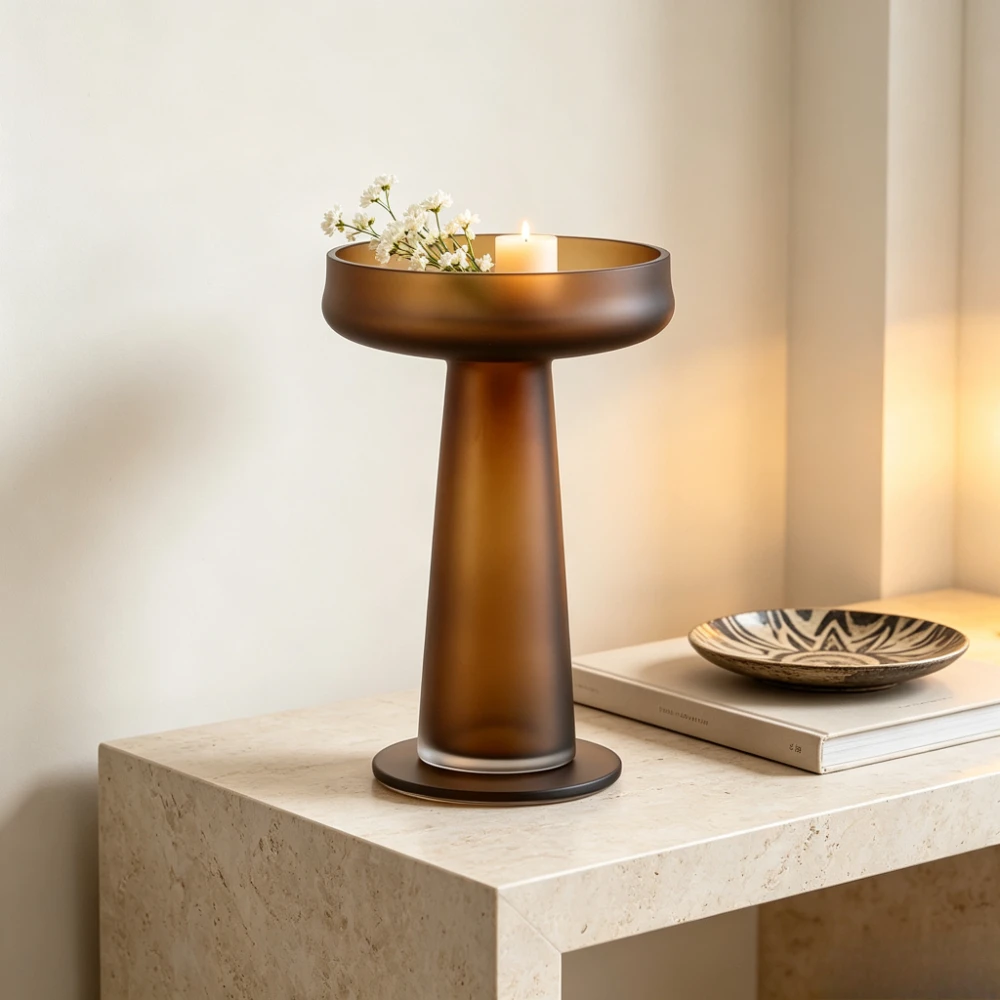 Nordycki vintage brązowy wazon – Glass Vase Nordic recenzja i cena