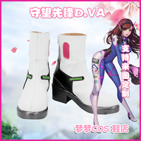 Game Overwatchs D.VA Cosplay Shoes Boots Halloween Carnival Boots Cosplay Prop Custom Made