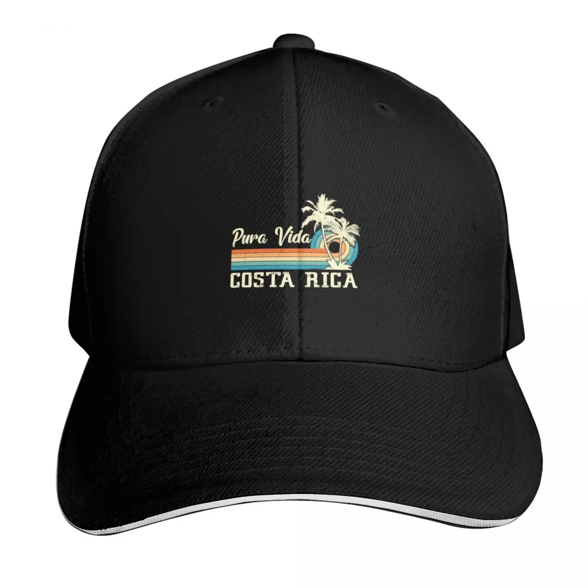 Pura Vida Costa Rica Shirt Retro Beach Vacation Shirt Souvenir Beach Baseball Cap Men Women Casual Summer Sport Sun Cap
