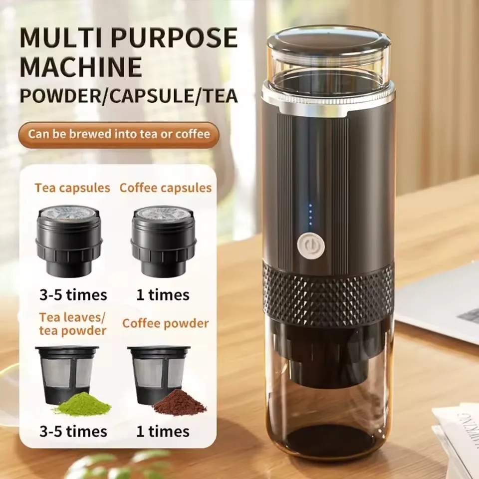 Cafetière électrique à capsules, cafetière Portable adaptée aux capsules de café moulues et de café