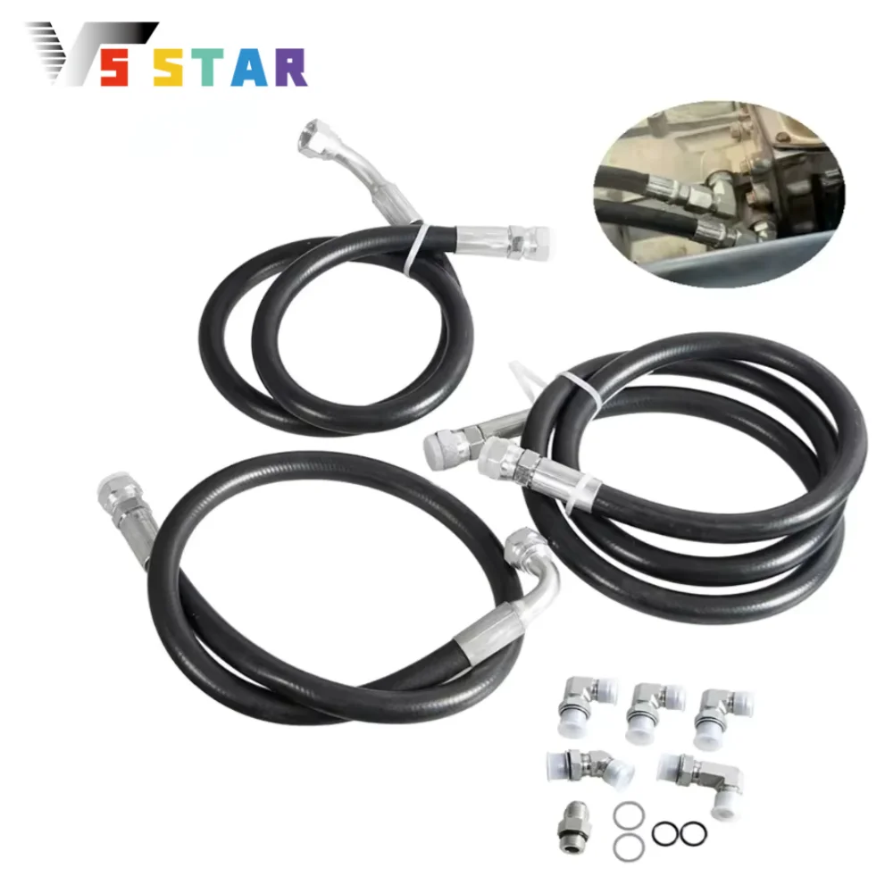 

Высококачественные шланги-холодильники, фитинги, адаптеры, сверхмощный плетеный шланг для 06-10 Chevy Chevrolet LMM GMC 2500 3500 TF-1082A