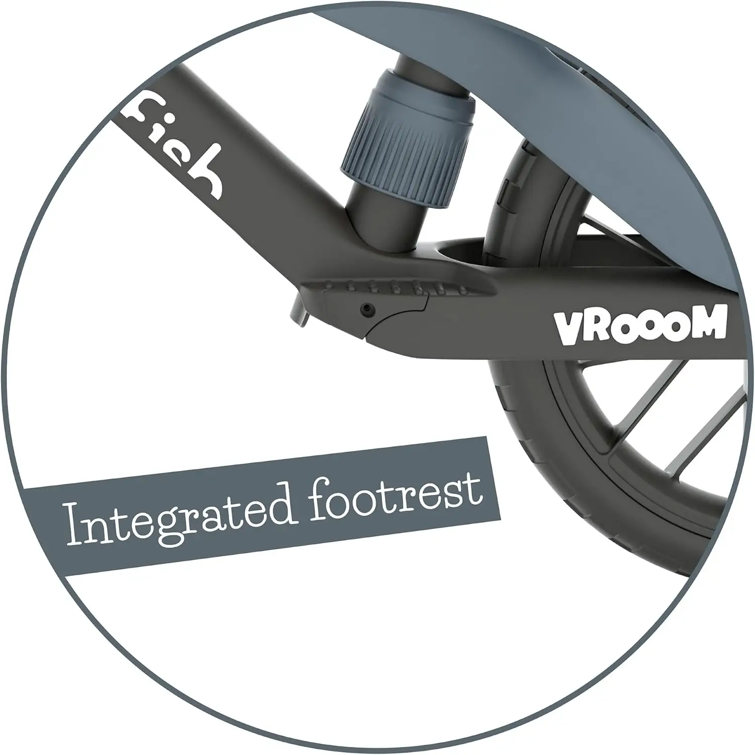 Rower Biegowy 12-calowy z Prawdziwymi Dźwiękami VROOM VROOOM dla Dzieci w Wieku 2-5 Lat, 12-calowe Bezdętkowe Opony Rubberskin, Regulowana S