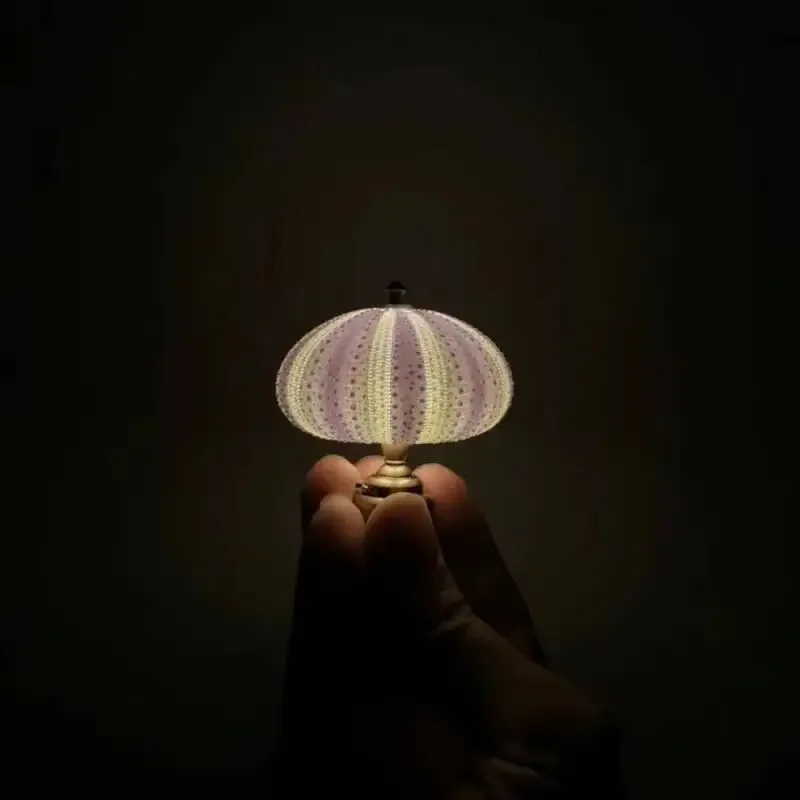2025 Retro Sea Urchin Children's Small Desktop Table Lamp Girls Room Decor Birthday Gift