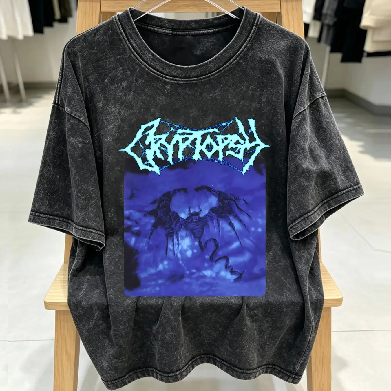 washed T Shirt Cryptopsy Whisper Supremacy  Black Cotton S to 2345XL K3119 vintage Washed Soft homme Top For Everyday Wear