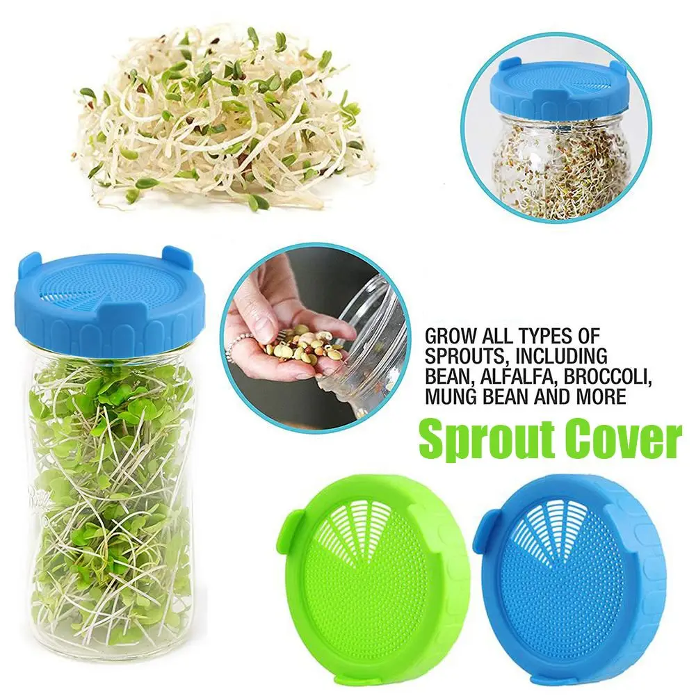 Vegetable for Mason Jar Mesh Food Grade Sprouting Lid Seed Growing Nursery Trays Sprout Cover