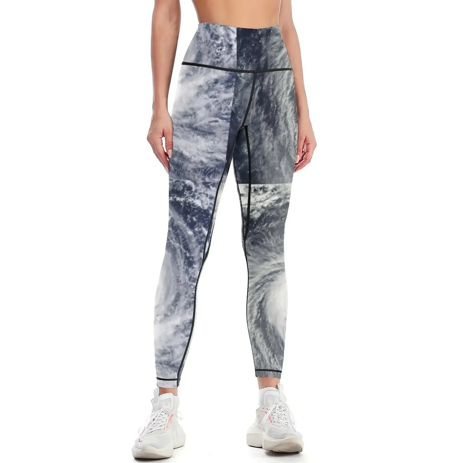 

HurricaneFrom Space, God Bless People, Dorian. Support. #Hurricane. Leggings Women's sports Women's high waist Womens Leggings