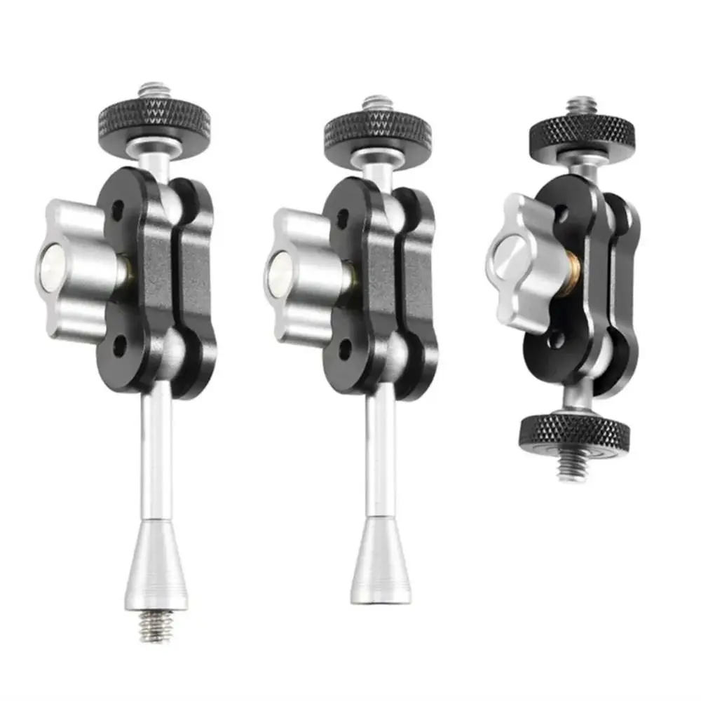1/4 Inch Screw Camera Magic Arm Double Ball Head Adjustment Ball Magic Arm Lightweight Aluminum Alloy Magic Arm Bracket