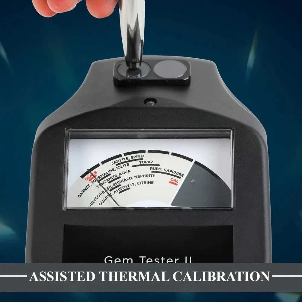 Gem Tester II (PGT II) with Assisted Thermal Calibration (ATC), Identifies Common Colored Gemstones, Retractable Probe Tip