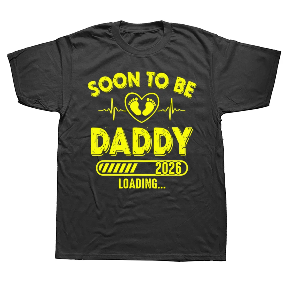 Soon To Be Daddy est 2026 New Dad Vatertag Erstlings-Vater T-Shirts Humor Streetwear T-Shirt Kurzarm Unisex Lockere Kleidung – Detail 2