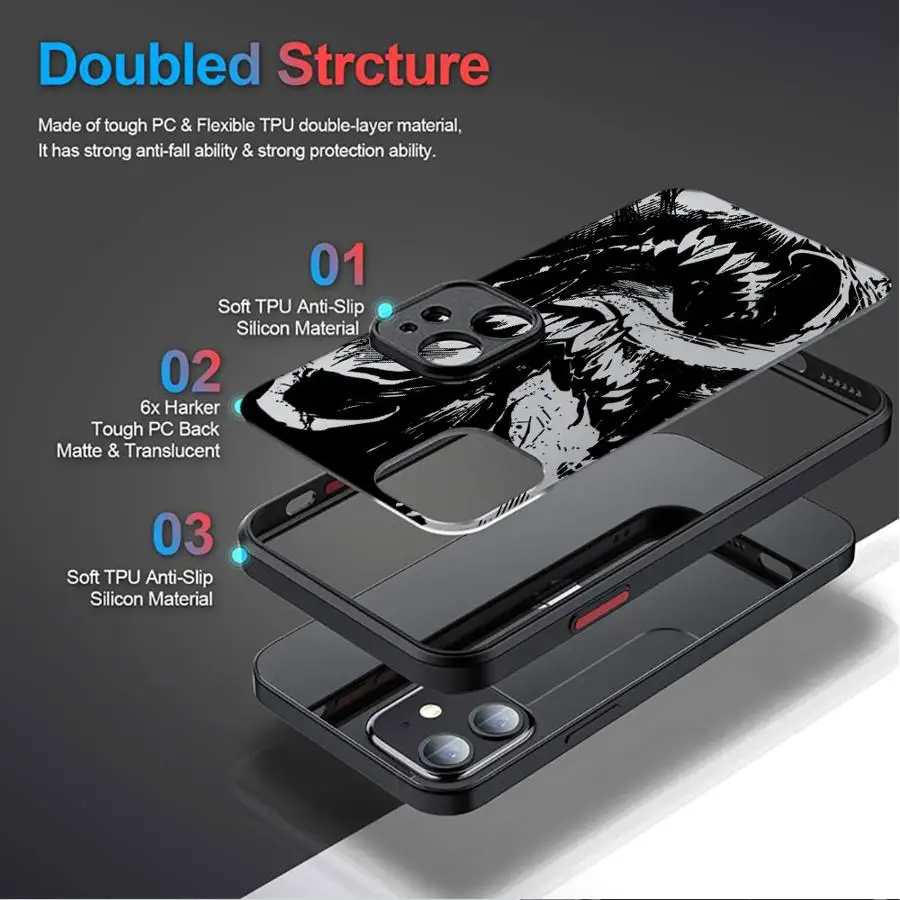 Marvel Venom Phone Case for iPhone XR X 14 16 Plus XS Max 8 Plus 13 Mini 15 Pro Max 12 11 Pro 7 12 Pro Matte Cover