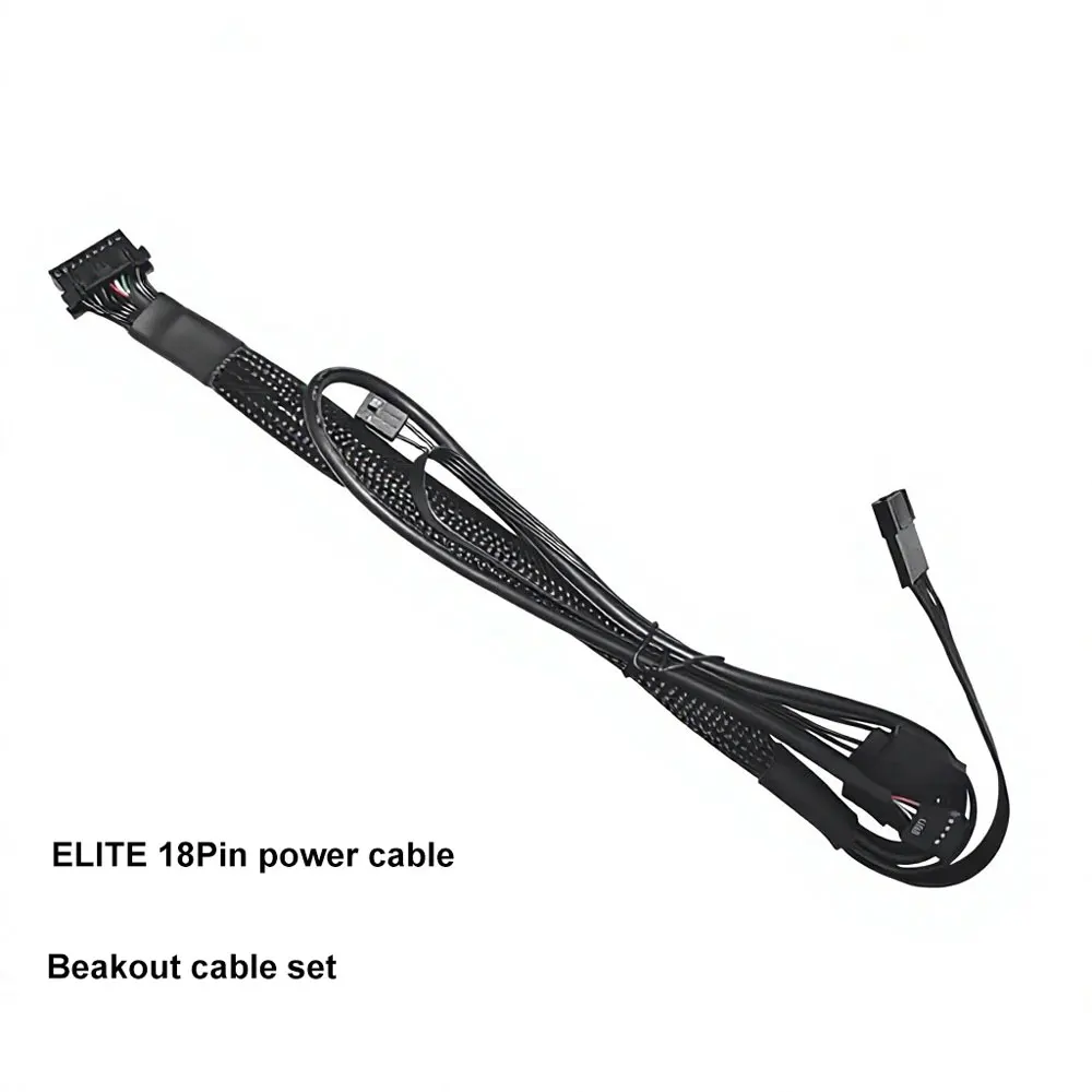 Cabo de Alimentação de 18 Pinos para Radiador NZXT KRAKEN ELITE RGB, Cabo de Ventilador de 8 Pinos, Cabo ARGB de 8 Pinos para Ventilador da Série F