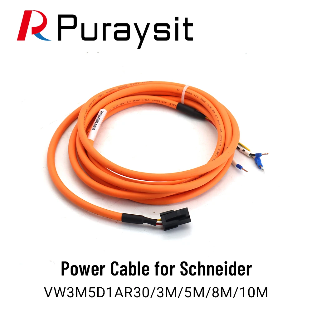 Puraysit Servo Motor Power Cable VW3M5D1AR30 VW3M5D1AR50 VW3M5111R30 VW3M5111R50 VW3M5111R80 for Schneider LXM23 28