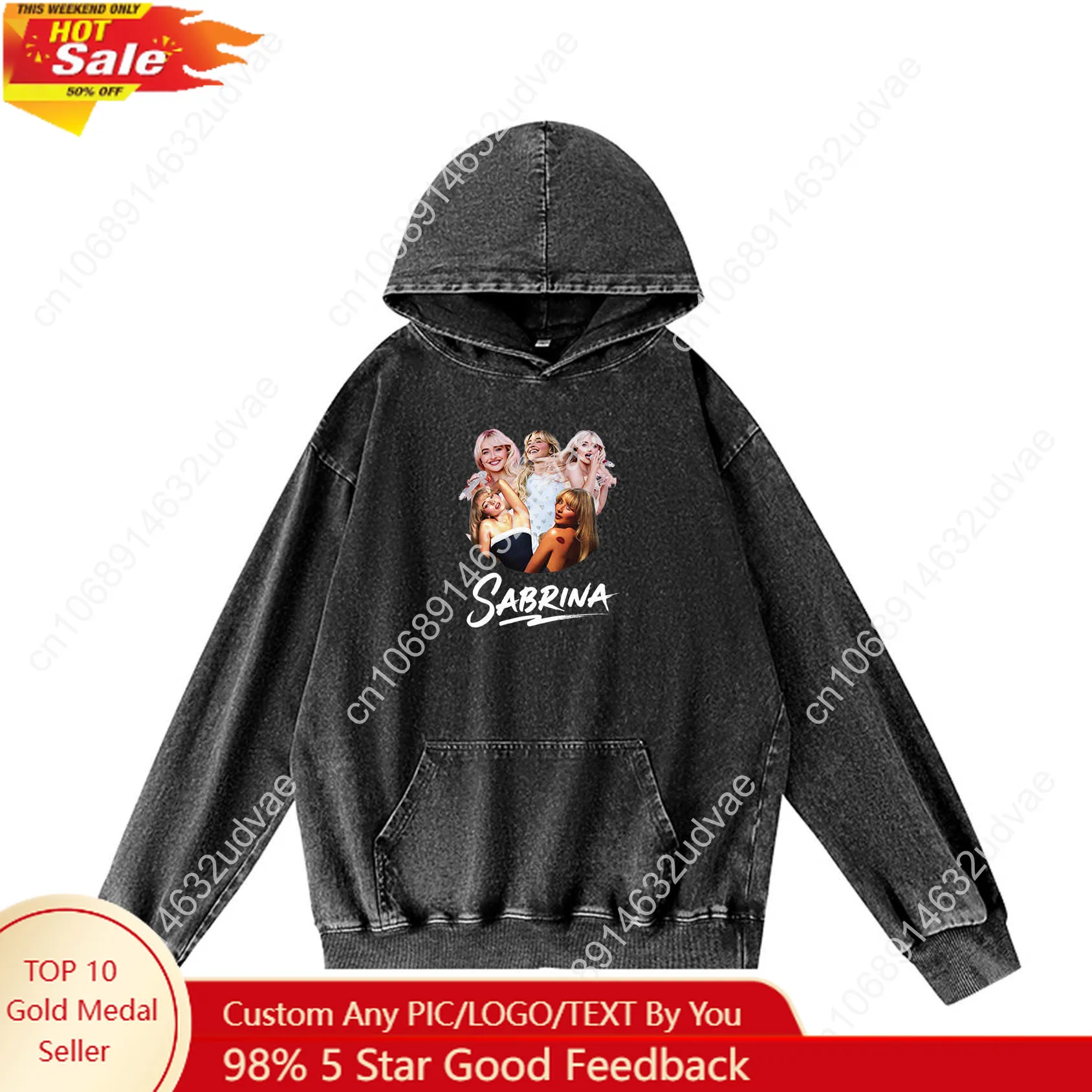 Sabrina Carpenter Hoodies Retro Hooded Sweatshirt Man Woman Vintage Pullover Pop Singer Sweat Shirt with Pocket Customized Tops