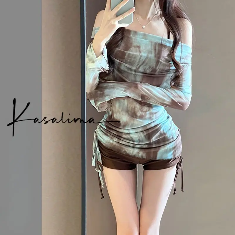 

Swimsuit Women's Split Bikini Three Piece Set Sexy Gathering, Covering The Belly Show Off Weight, Soaking in Hot Spring Vacation