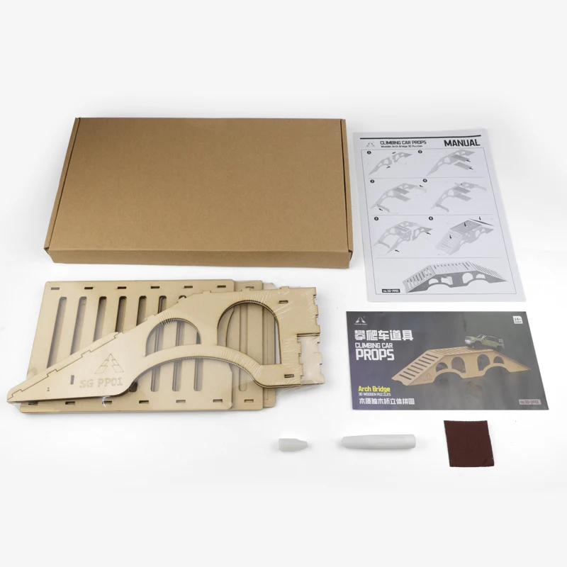 Onderdelen Houten Simulatie Off-road Obstakels Brug Wip Voor 1/18 1/24 RC Crawler Trx4M Scx24 FMS Fcx24 Fcx18 DIY Montage Props