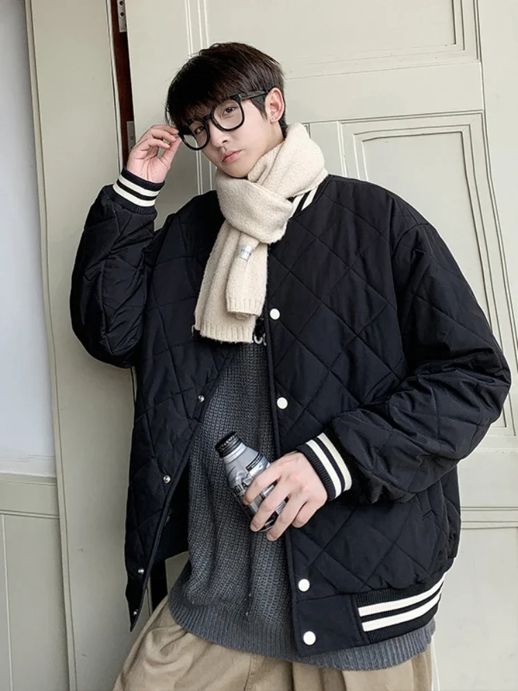 Men's Baseball Jersey Men's Fall and Winter Klein Blue New Fashion Jacket Men's Hundred Loose Cotton Coat Jacket Men Clothing