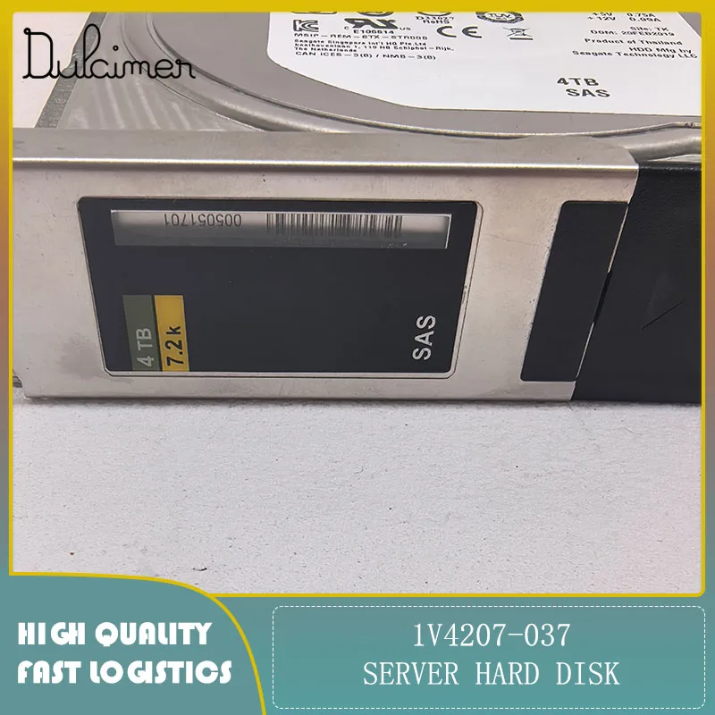 محرك الأقراص الصلبة للخادم 1V4207-037 005051701 4 تيرابايت 7200 دورة في الدقيقة SAS أصلي مستعمل