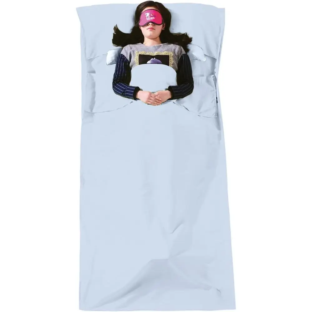 Liner Cotton Camping Travel Sheet Sleep Sack Adult Hostels Outdoor Picnic Planes Trains
