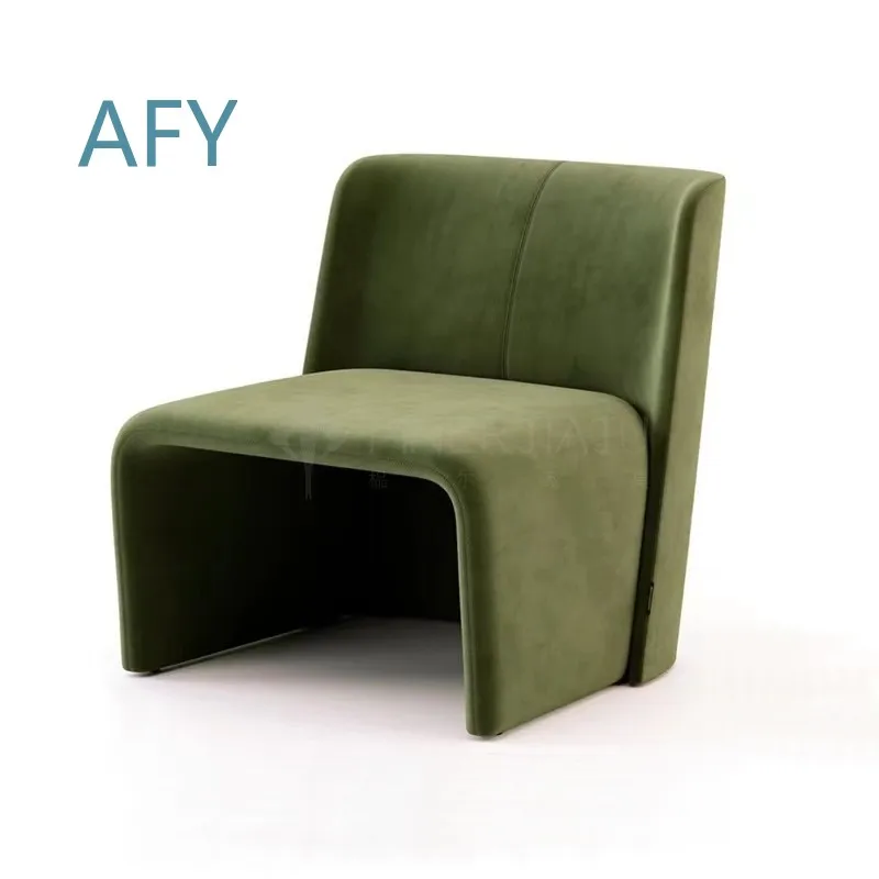 Wabi Sabi Style Small Space Living Room Balcony Lounge Chair for Nordic Minimalist Fabric Conversation Chair for Hotel Cafe