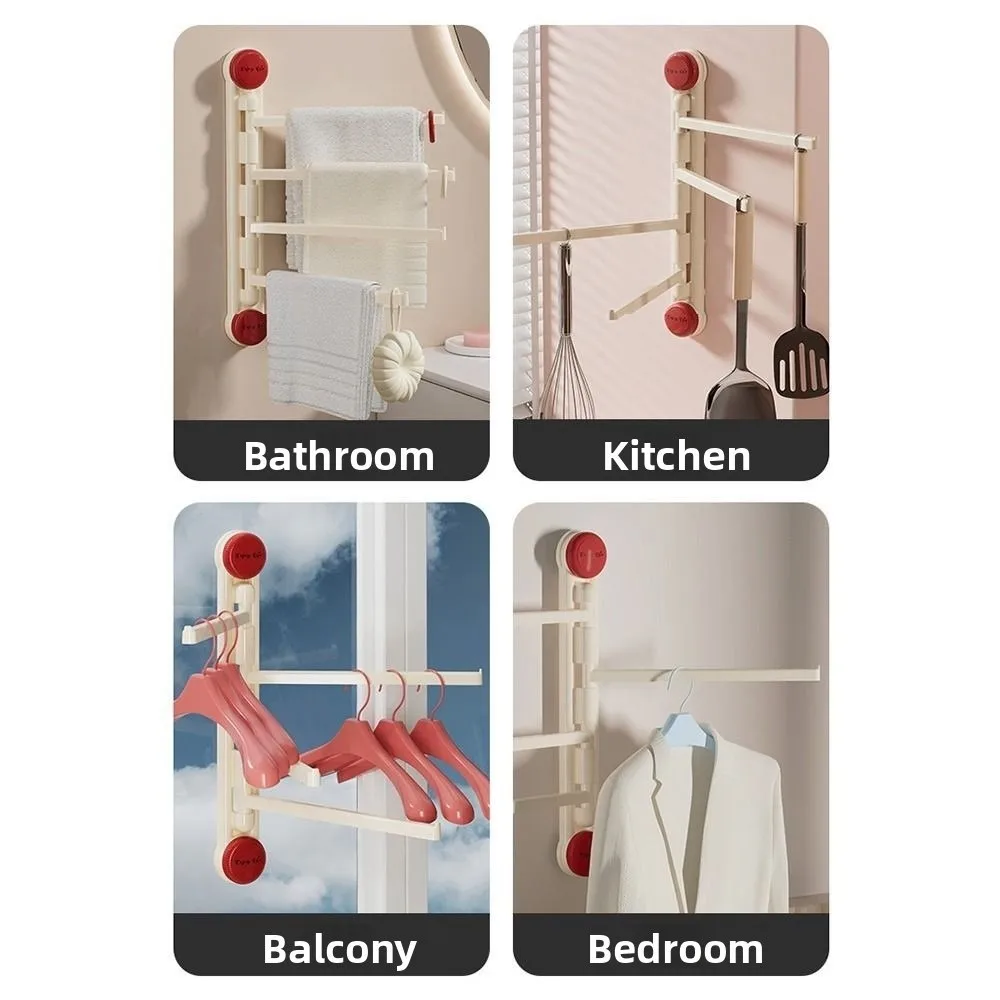 

Вешалка для полотенец на присоске 3/4-бар, водонепроницаемая сливная вешалка для полотенец для ванной комнаты, экономия места, многоразовая вешалка для хранения одежды, туалет