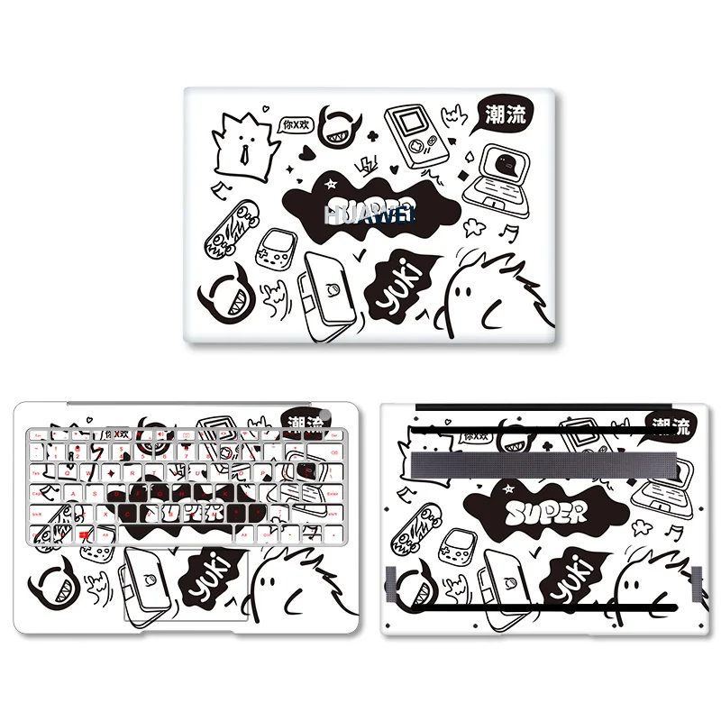 For Huawei Laptop Sticker 2023 MateBook D16 D15 D14 2022 14 14s Graffiti Sticker Skins Top/Bottom/Palm rest